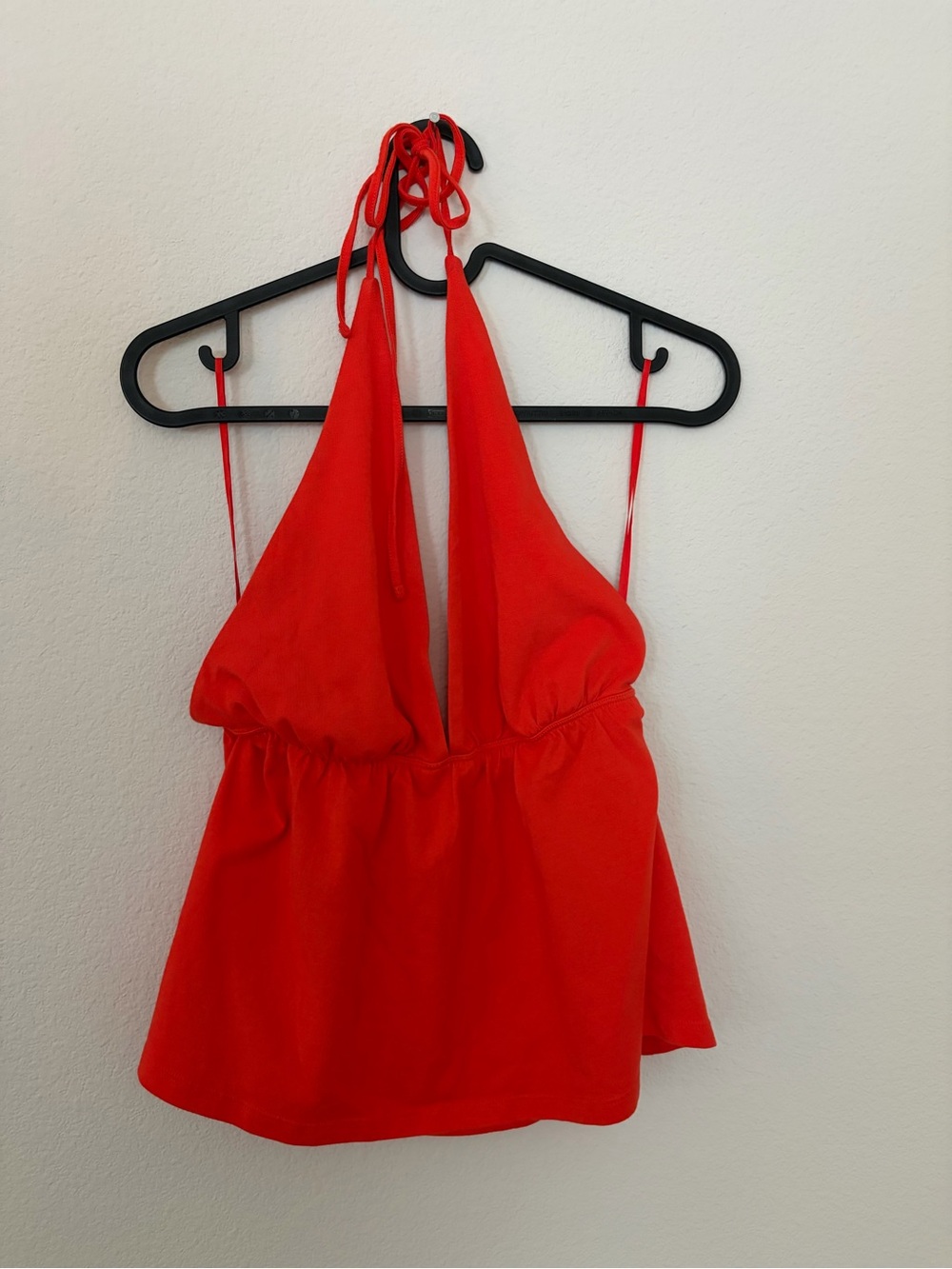 Sunday Best Red Halter Tie-Back Tank Top